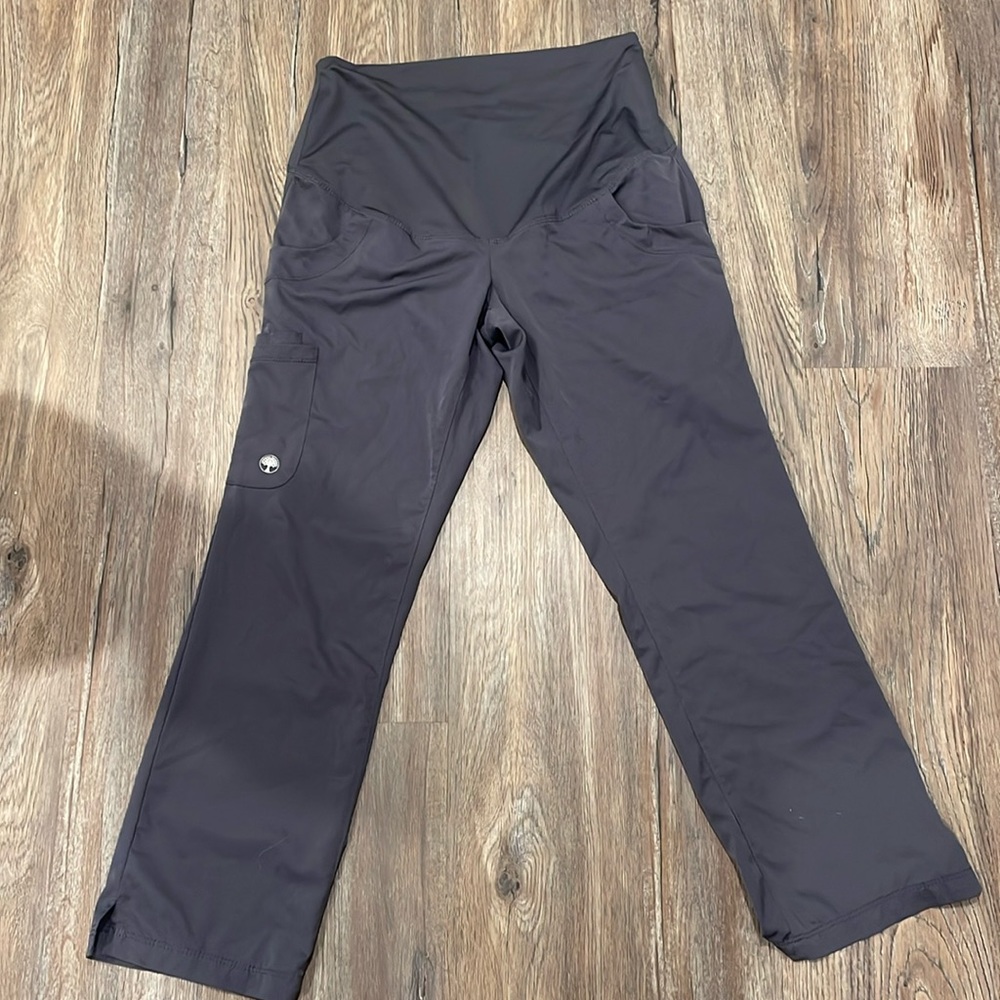 XS petite healing hands grey scrub bottoms maternity